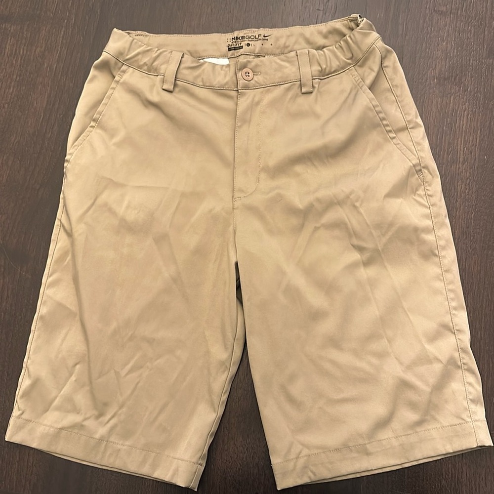 Boys Nike Golf khaki shorts size large